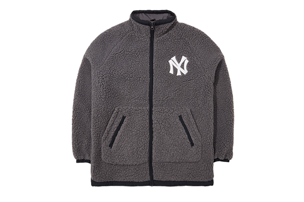 Yankees fleece jacket hotsell