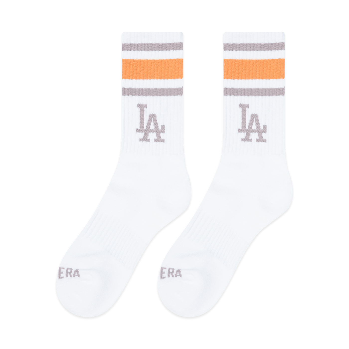 MLB BASIC LOS ANGELES DODGERS 2 PACK COLOR STRIPS WHITE SOCKS
