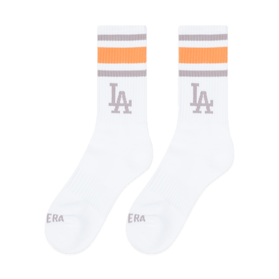 MLB BASIC LOS ANGELES DODGERS 2 PACK COLOR STRIPS WHITE SOCKS