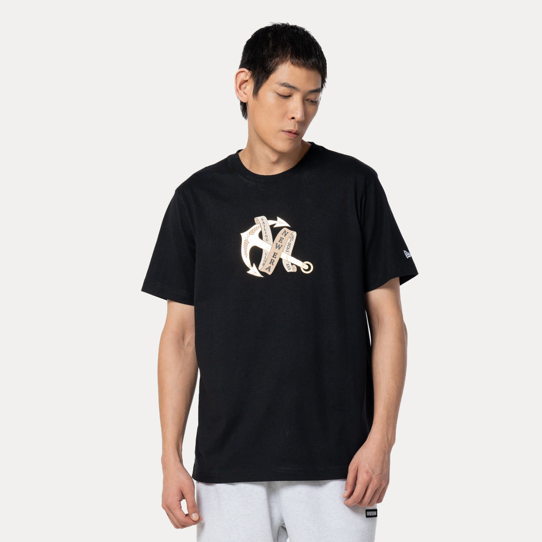 ★★送料無料★★New Era★BACK GRAPHIC SHORT SLEEVE T-SHIRT NEW ERA STREET DANGLE OCEANSIDE BLUE OVERSIZED SHORT SLEEVE