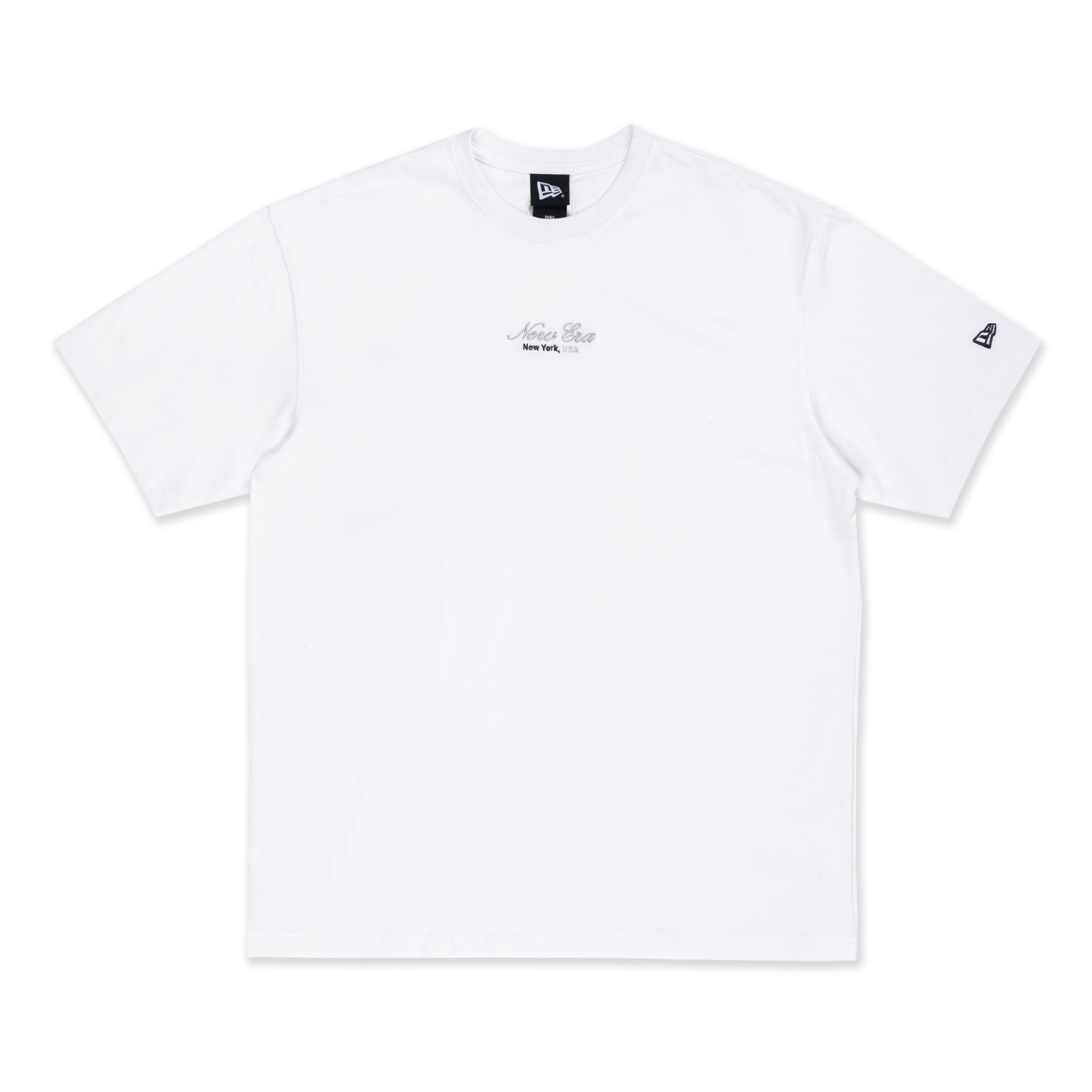 NEW ERA BASIC SCRIPT OVERSIZED WHITE SHORT SLEEVE T-SHIRT
