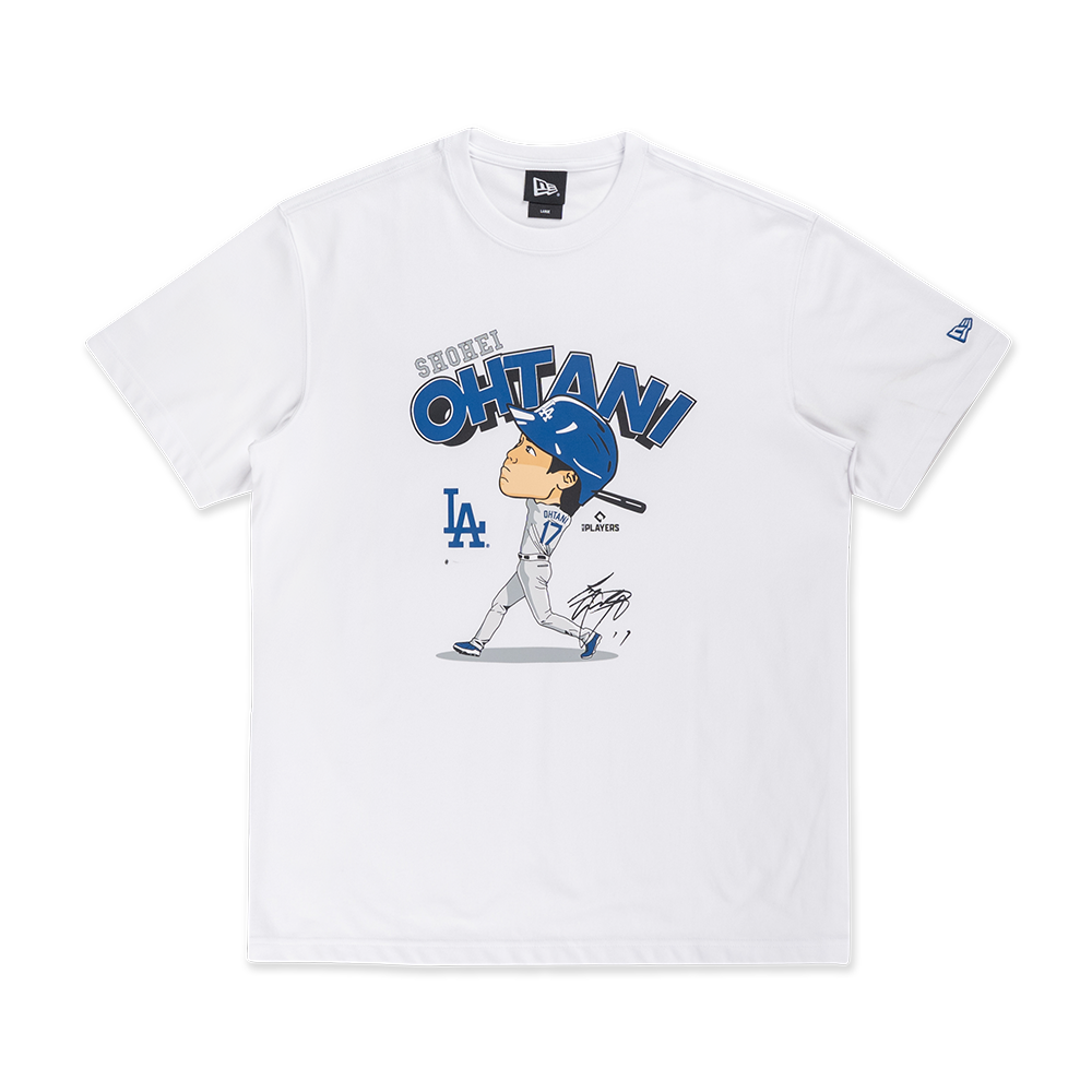MLB LOS ANGELES DODGERS SHOHEI OHTANI WHITE SHORT SLEEVE T MLB LOS ANGELES DODGERS SHOHEI OHTANI WHITE SHORT SLEEVE T
