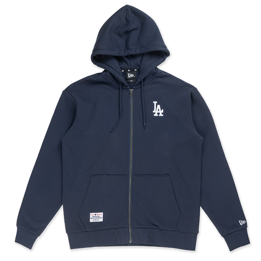 LOS ANGELES DODGERS TIMELESS MINIMAL NAVY ZIP FRONT HOODIE – New