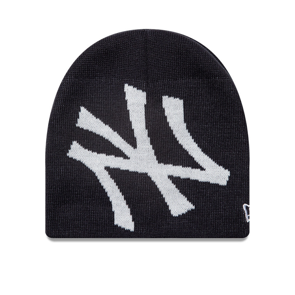 NEW YORK YANKEES BASIC LOGO BLACK SKULL KNIT BEANIE – New Era Hong