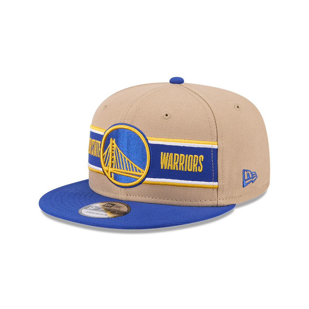 NBA GOLDEN STATE WARRIORS DRAFT MED BLUE VISOR MED BEIGE 9FIFTY