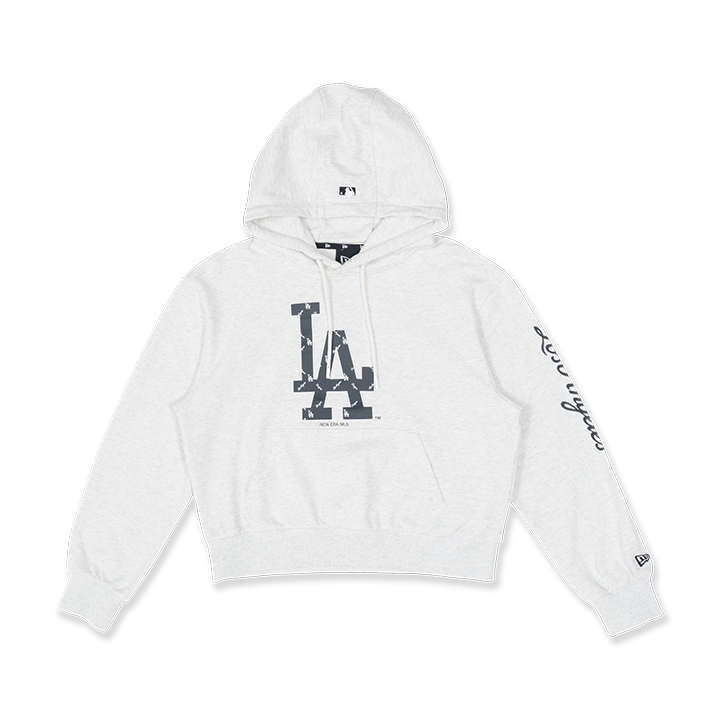 LOS ANGELES DODGERS MONOGRAM MLB WOMEN HEATHER GRAY HOODIE New Era Hong Kong