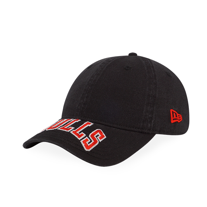 TOP VISOR EMBROIDERY CHICAGO BULLS BLACK 9FORTY UNST CAP