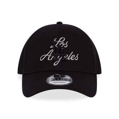LOS ANGELES DODGERS OVERLAP BLACK 9FORTY CAP