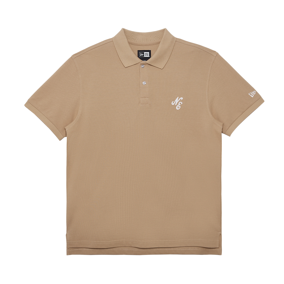 NEW ERA ESSENTIAL KHAKI SHORT SLEEVE POLO SHIRT