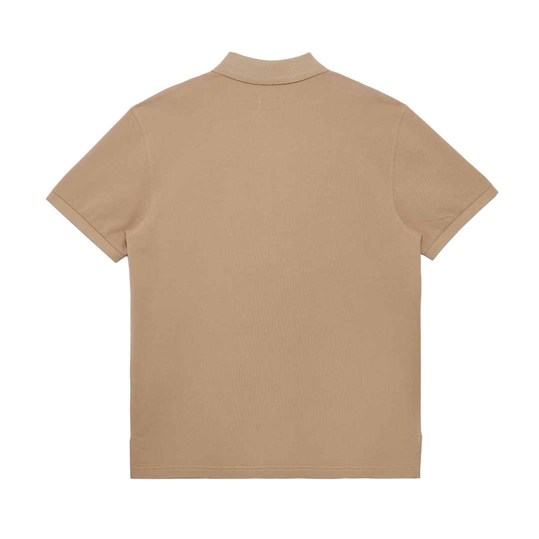 NEW ERA ESSENTIAL KHAKI SHORT SLEEVE POLO SHIRT