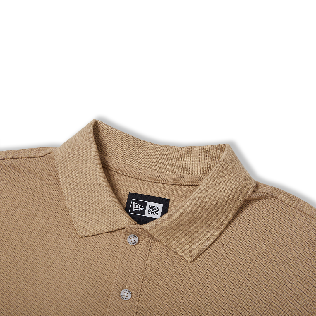 NEW ERA ESSENTIAL KHAKI SHORT SLEEVE POLO SHIRT