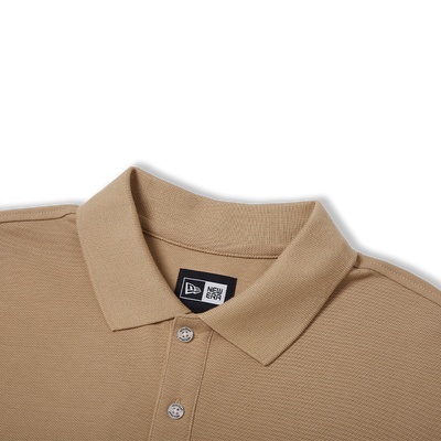 NEW ERA ESSENTIAL KHAKI SHORT SLEEVE POLO SHIRT