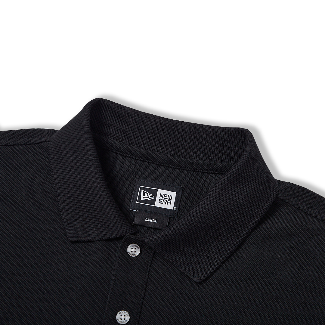 NEW ERA ESSENTIAL BLACK SHORT SLEEVE POLO SHIRT