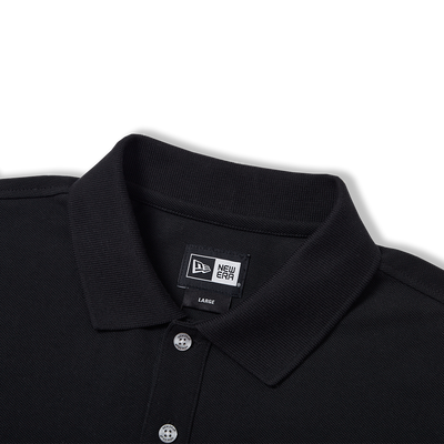 NEW ERA ESSENTIAL BLACK SHORT SLEEVE POLO SHIRT