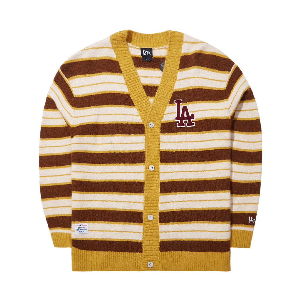 LOS ANGELES DODGERS 90'S GRUNGE BROWN STRIPE CARDIGAN – New Era