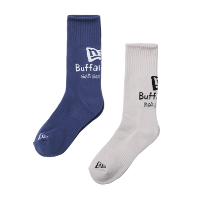 NEW ERA PRE STAR 2 PACK NAVY AND IVORY CREW SOCKS