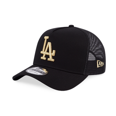 MLB LOS ANGELES DODGERS BASIC BLACK 9FORTY AF TRUCKER CAP
