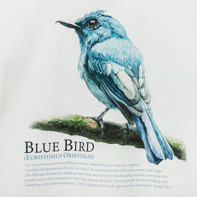 NEW ERA OUTDOOR WATERCOLOR SERIES - BLUE BIRD WHITE SHORT SLEEVE T-SHIRT