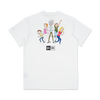 RICK AND MORTY CHARACTERS  WHITE SHORT SLEEVE T-SHIRT
