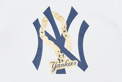 MLB CHAIN NEW YORK YANKEES WHITE SHORT SLEEVE T-SHIRT