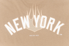 NEW YORK YANKEES FLAME KHAKI SHORT SLEEVE T-SHIRT