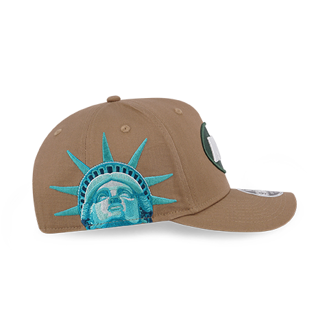 STATUE OF LIBERTY NEW YORK JETS KHAKI 9FIFTY STRETCH SNAP CAP