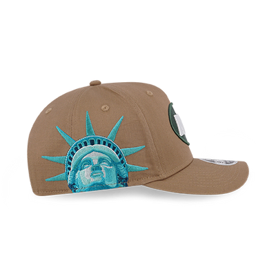 STATUE OF LIBERTY NEW YORK JETS KHAKI 9FIFTY STRETCH SNAP CAP