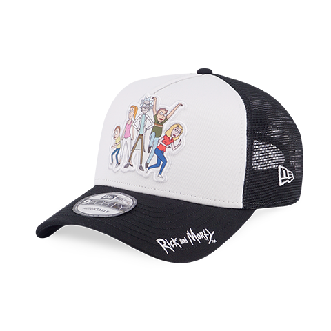 RICK AND MORTY CHARACTER MASH UP WHITE 9FORTY AF TRUCKER CAP