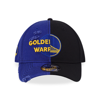 HALF DAMAGED GOLDEN STATE WARRIORS BLACK 9FORTY CAP