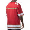 SAN FRANCISCO 49ERS OVERSIZED RED MESH SHORT SLEEVE T-SHIRT