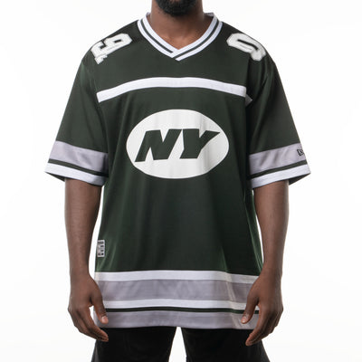 NEW YORK JETS OVERSIZED DARK GREEN MESH SHORT SLEEVE T-SHIRT