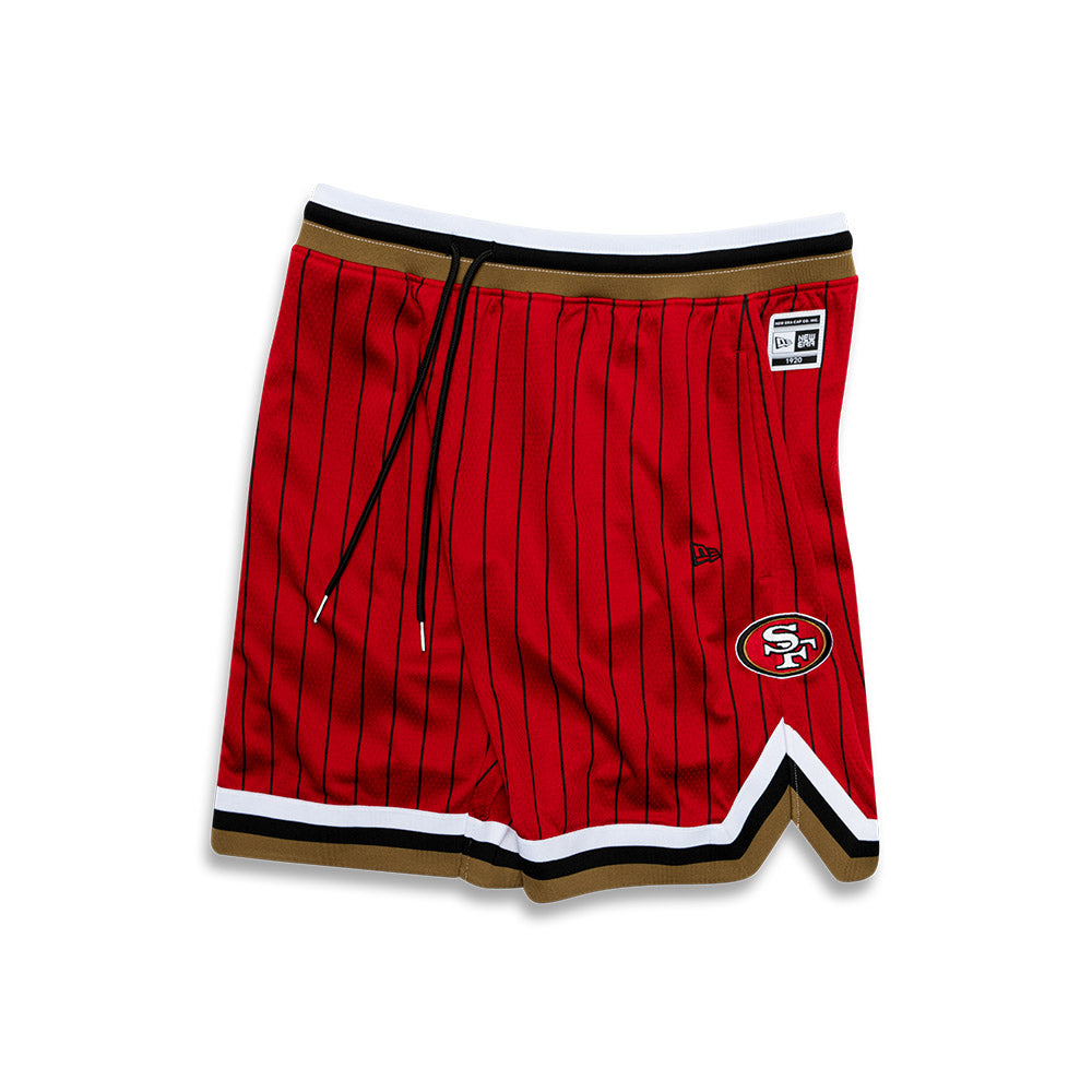 SAN FRANCISCO 49ERS OVERSIZED RED BASKETBALL SHORTS