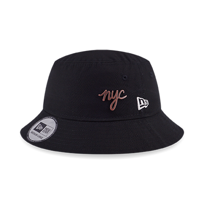 NEW ERA NYC METAL BADGE BLACK BUCKET 01