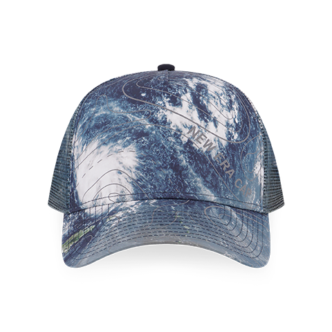 NEW ERA SYNOPTIC CHART MAP ALL OVER PRINT BLUE 9FORTY AF TRUCKER CAP