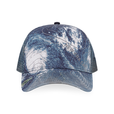NEW ERA SYNOPTIC CHART MAP ALL OVER PRINT BLUE 9FORTY AF TRUCKER CAP