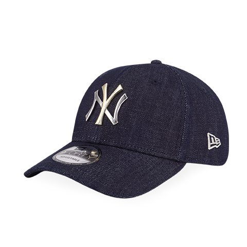 NEW YORK YANKEES METALLISM-2TONE METAL BADGE DENIM 9FORTY CAP