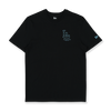 LOS ANGELES DODGERS LEAGUE SCRIBBLE BLACK SHORT SLEEVES T-SHIRT