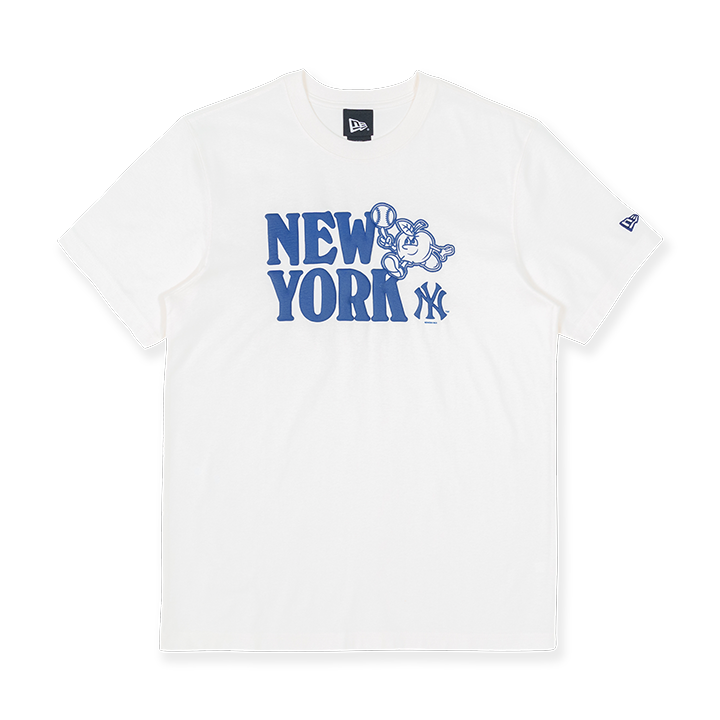 NEW YORK YANKEES CITY VIBE-NY CARTOON IVORY SHORT SLEEVE T-SHIRT