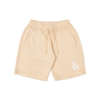 NEW ERA BROKEN WORLD-ACID WASH LOS ANGELES DODGERS OAT MILK KNIT SHORTS