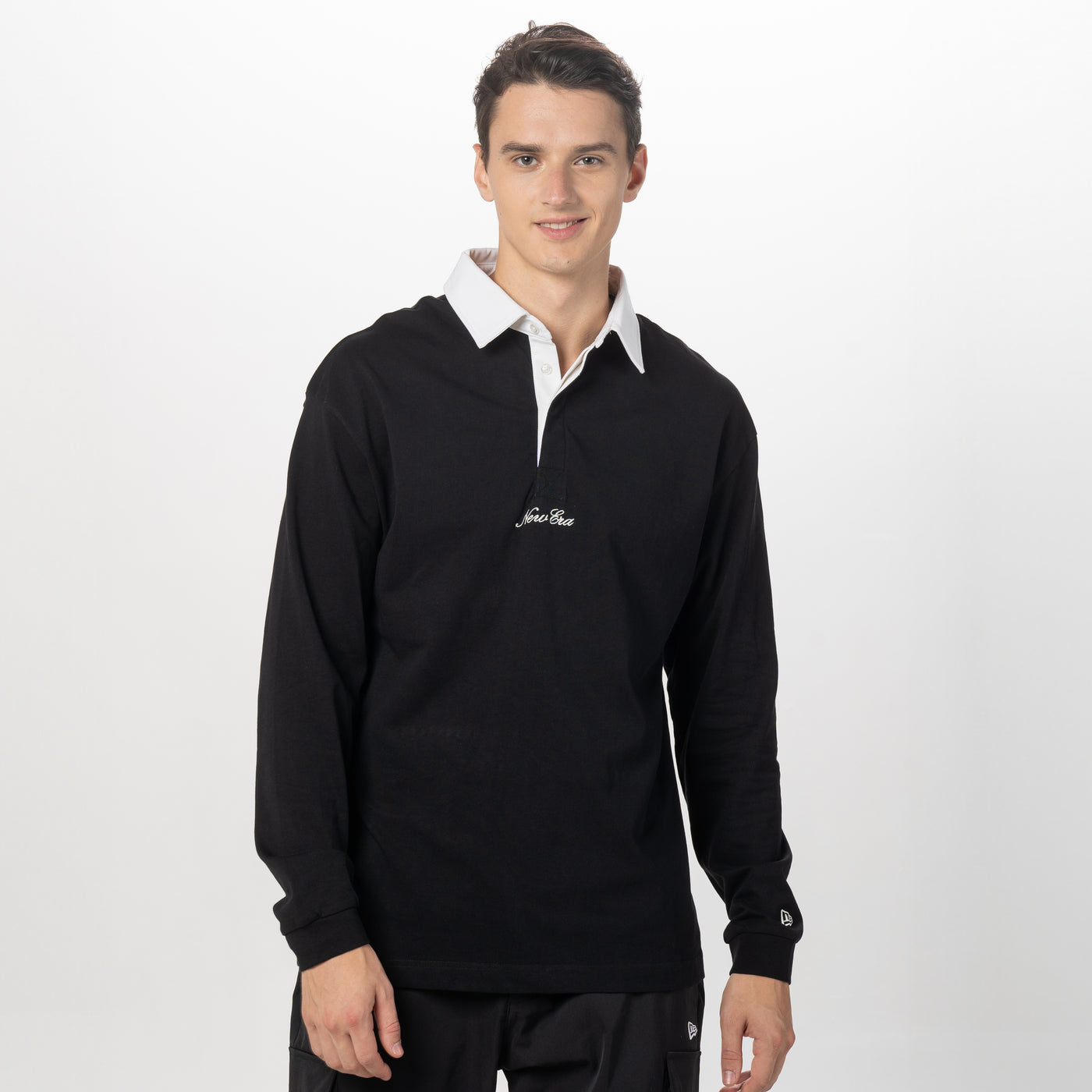 NEW ERA BASIC BLACK RUGBY SHIRT