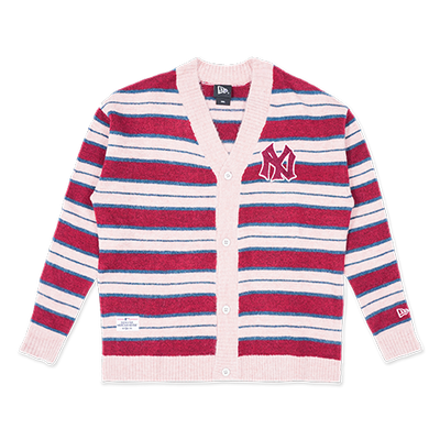 NEW YORK YANKEES 90'S GRUNGE RED STRIPE CARDIGAN