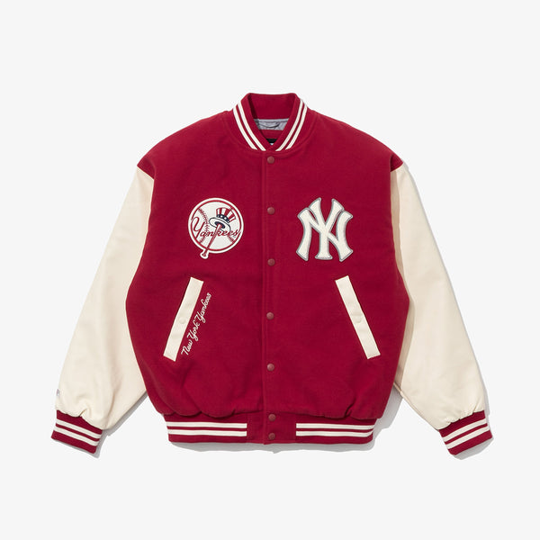 Red yankees jacket deals