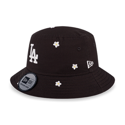 LOS ANGELES DODGERS MINI FLORAL BROWN SUEDE TAPERED BUCKET