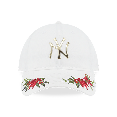 NEW YORK YANKEES CHRISTMAS FLORAL WHITE 9TWENTY SMALL CAP