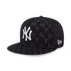 NEW YORK YANKEES  DENIM ALL-OVER MONOGRAM BLACK DENIM 9FIFTY CAP