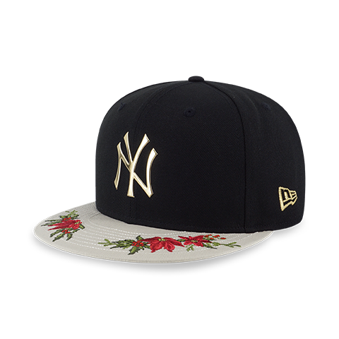NEW YORK YANKEES CHRISTMAS FLORAL BLACK 9FIFTY CAP