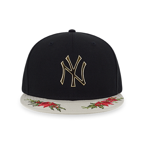 NEW YORK YANKEES CHRISTMAS FLORAL BLACK 9FIFTY CAP
