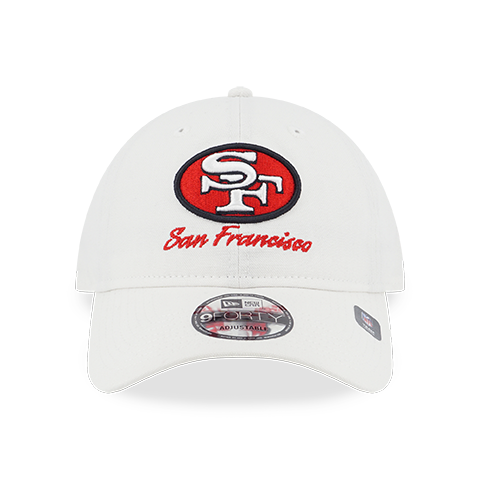 SAN FRANCISCO 49ERS NFL CANVAS WASH WHITE 9FORTY UNST CAP – New