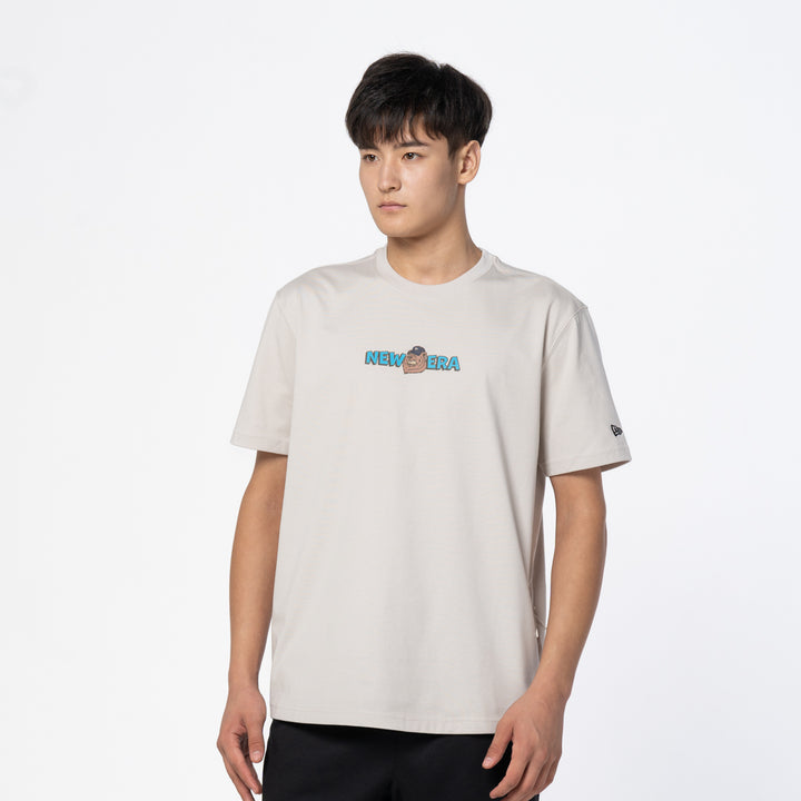 NEW ERA WILD ADVENTURE CARTOON BEAR STONE SHORT SLEEVE T
