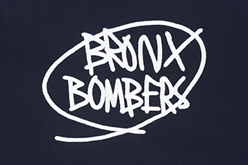 NEW YORK YANKEES - BRONX BOMBERS - SPEECH BUBBLES NAVY SHORT SLEEVE T-SHIRT
